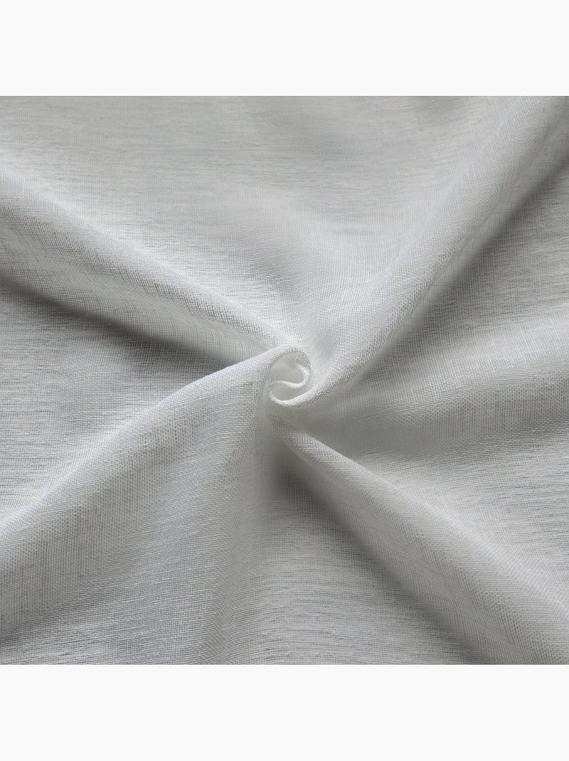 Visillos efecto lino Blanco - Kiabi