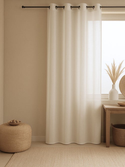 Visillos efecto lino - Kiabi