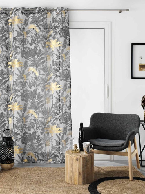 Visillos exóticos con estampados metálicos - Kiabi Visillos exóticos con estampados metálicos - Kiabi