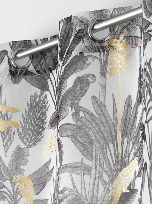 Visillos exóticos con estampados metálicos - Kiabi Visillos exóticos con estampados metálicos - Kiabi