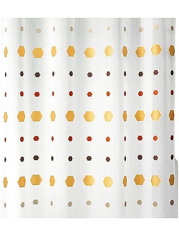 Visillos jacquard con estampado hexagonal