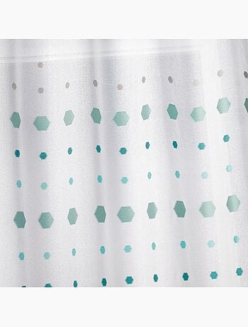 Visillos jacquard con estampado hexagonal