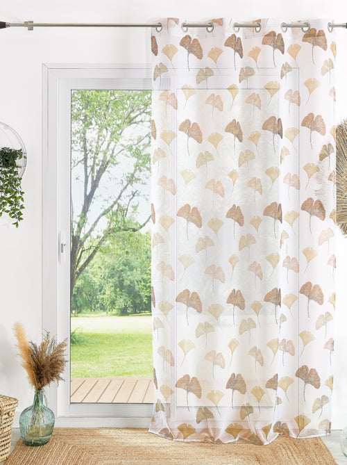 Visillos ligeros estampados con motivo de ginkgo - Kiabi Visillos ligeros estampados con motivo de ginkgo - Kiabi