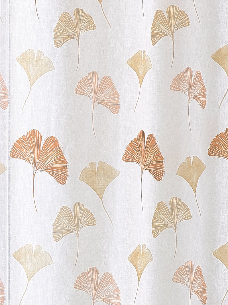 Visillos ligeros estampados con motivo de ginkgo Terracota - Kiabi