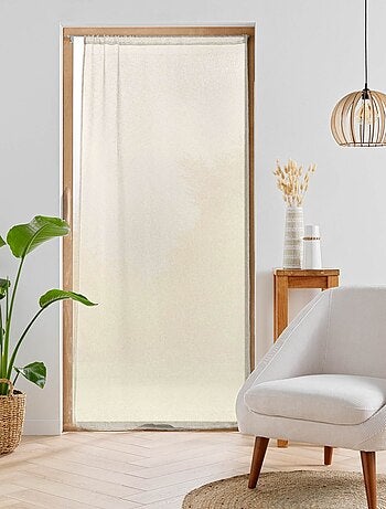 Visillos para ventanas grandes con efecto de lino tejido