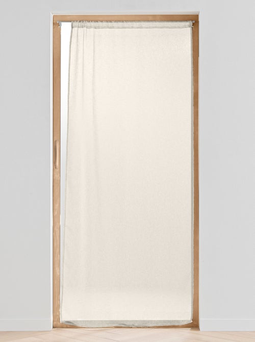 Visillos para ventanas grandes con efecto de lino tejido - Kiabi Visillos para ventanas grandes con efecto de lino tejido - Kiabi