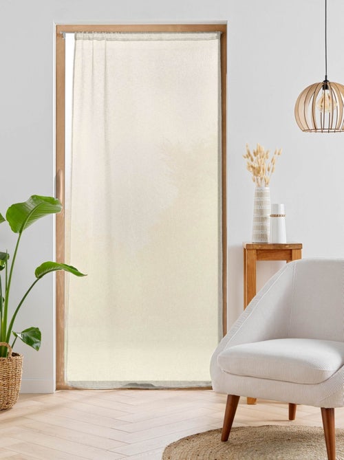 Visillos para ventanas grandes con efecto de lino tejido - Kiabi Visillos para ventanas grandes con efecto de lino tejido - Kiabi