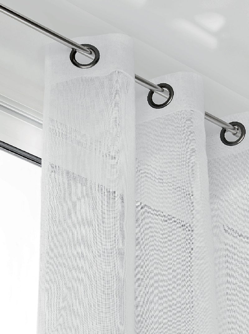 Visillos semitransparentes de gran anchura Blanco - Kiabi