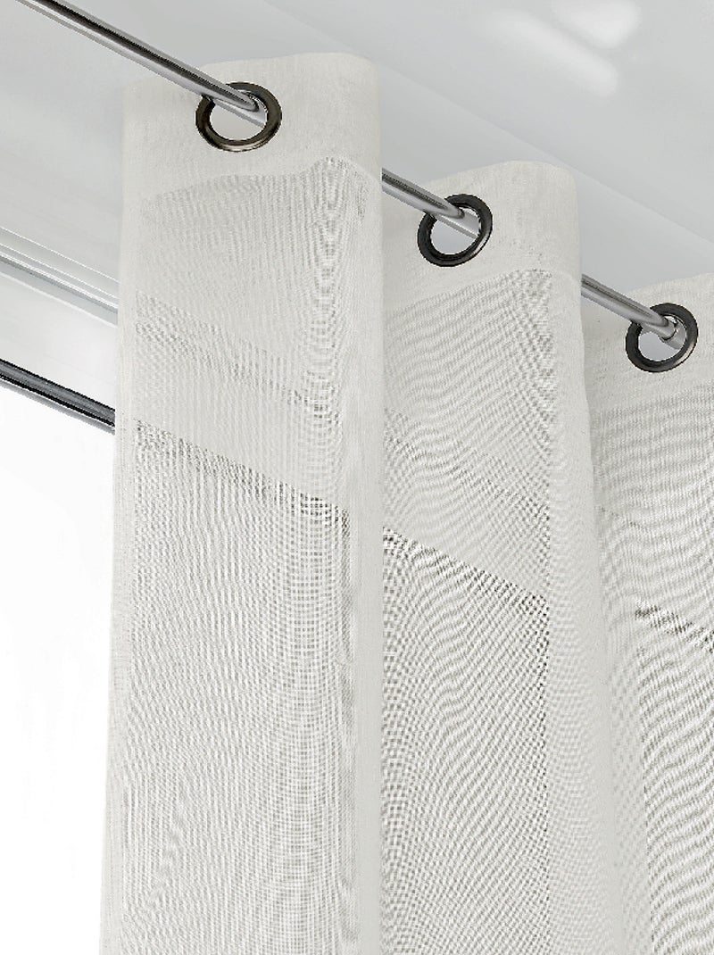 Visillos semitransparentes de gran anchura Blanco roto - Kiabi