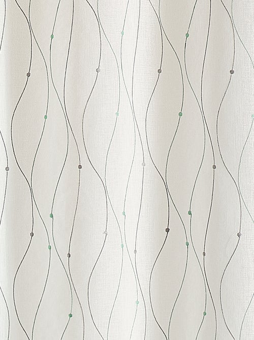 Voilage bordado con ondas y lunares - Kiabi Voilage bordado con ondas y lunares - Kiabi