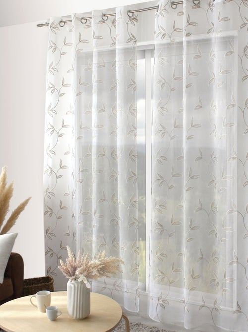 Voilaje bordado con motivo natural - Kiabi Voilaje bordado con motivo natural - Kiabi