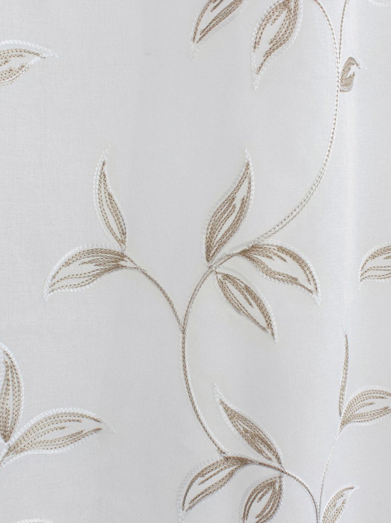 Voilaje bordado con motivo natural Beige - Kiabi