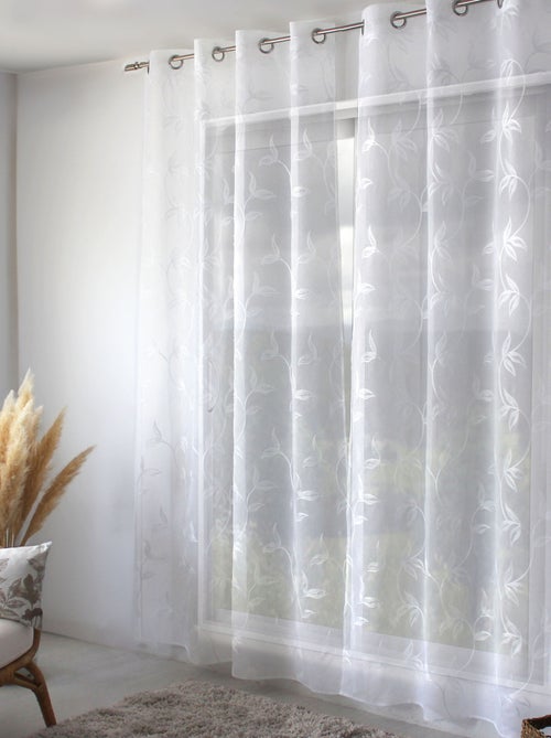 Voilaje bordado con motivo natural - Kiabi Voilaje bordado con motivo natural - Kiabi