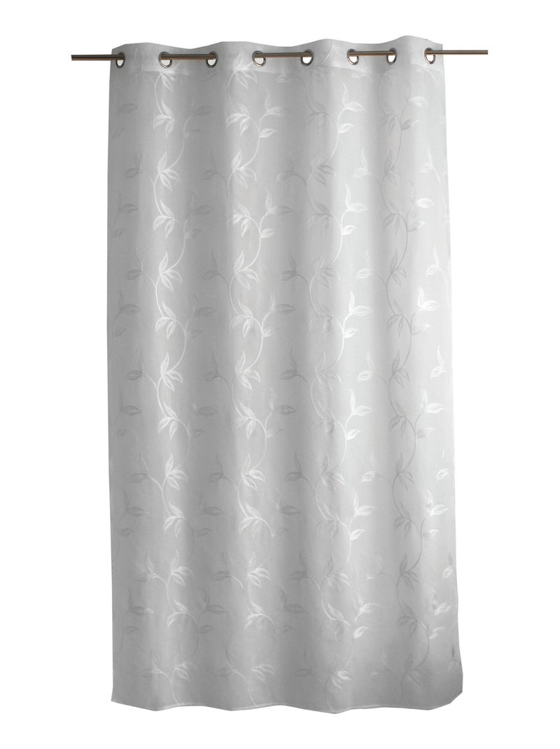 Voilaje bordado con motivo natural Blanco - Kiabi
