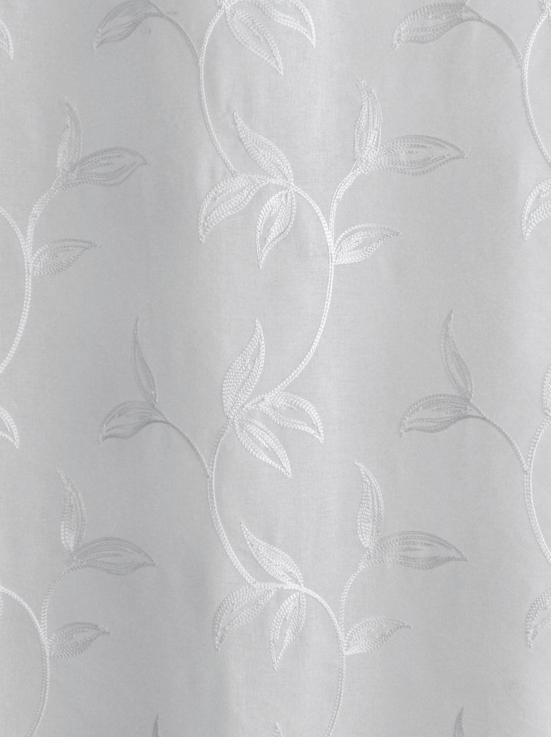 Voilaje bordado con motivo natural Blanco - Kiabi