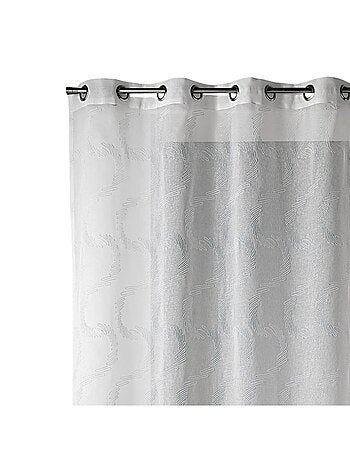 Voile blanco con motivos ondulados bordados