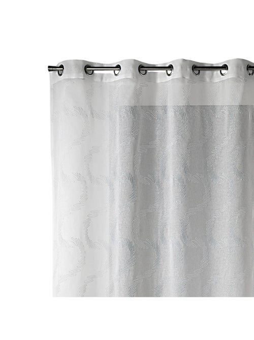 Voile blanco con motivos ondulados bordados - Kiabi Voile blanco con motivos ondulados bordados - Kiabi