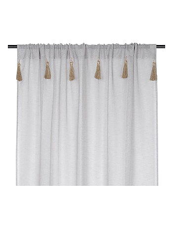Voile bohemio con borlas de yute