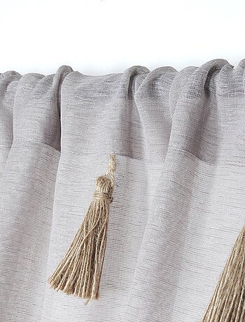 Voile bohemio con borlas de yute