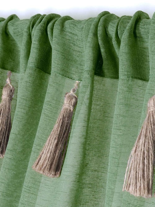 Voile bohemio con borlas de yute - Kiabi