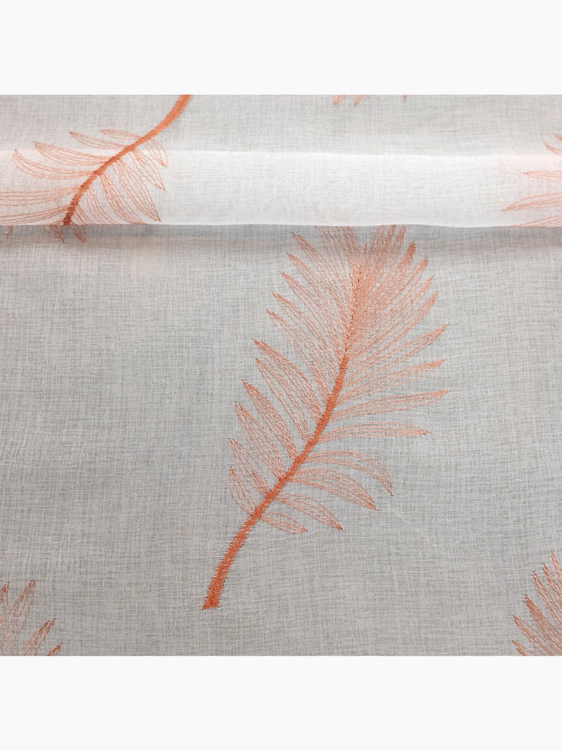 Voile bordado con hojas Terracota - Kiabi
