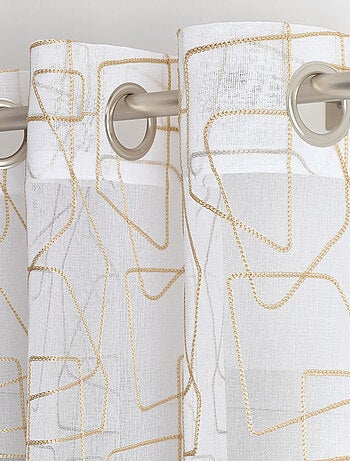 Voile bordado de estilo gráfico