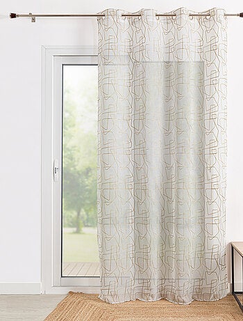 Voile bordado de estilo gráfico