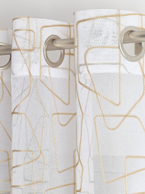 Voile bordado de estilo gráfico - Kiabi