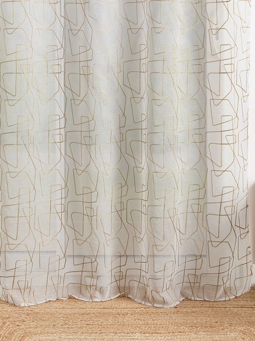 Voile bordado de estilo gráfico - Kiabi