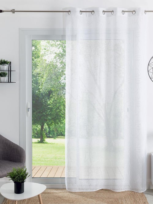 Voile bordado de estilo gráfico - Kiabi