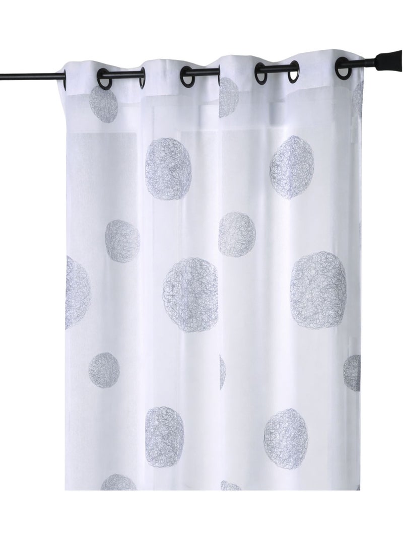Voile bordado redondo blanco Blanco roto - Kiabi