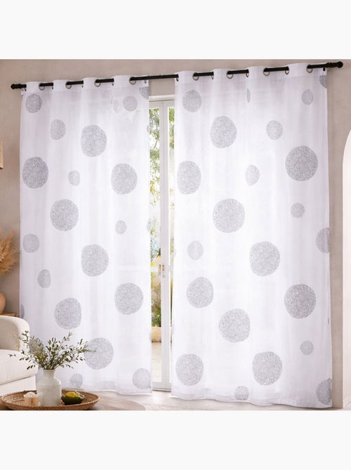 Voile bordado redondo blanco - Kiabi Voile bordado redondo blanco - Kiabi