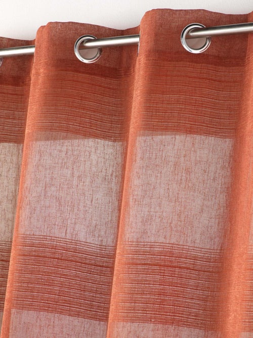 Voile de chenilla efecto lino a rayas - Kiabi