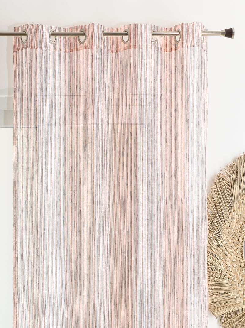 Voile de gasa a rayas bicolor Terracota - Kiabi