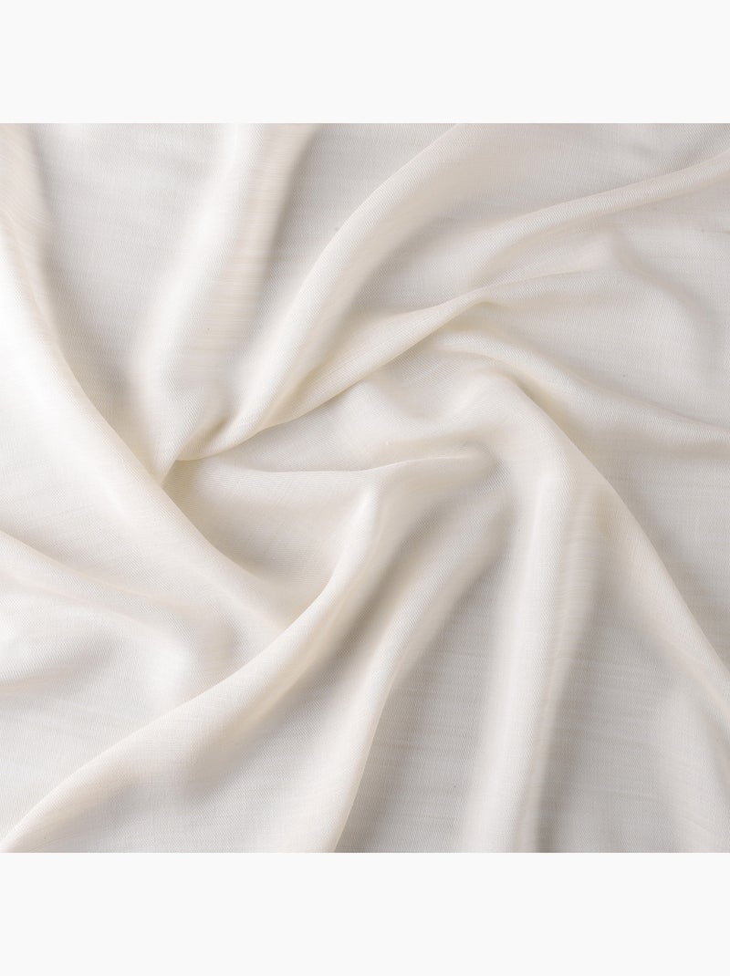Voile de lana liso con ojales Crudo - Kiabi