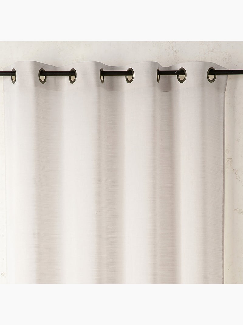Voile de lana liso con ojales Crudo - Kiabi