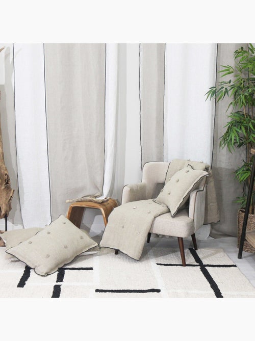 Voile de lino con ojales - Kiabi Voile de lino con ojales - Kiabi