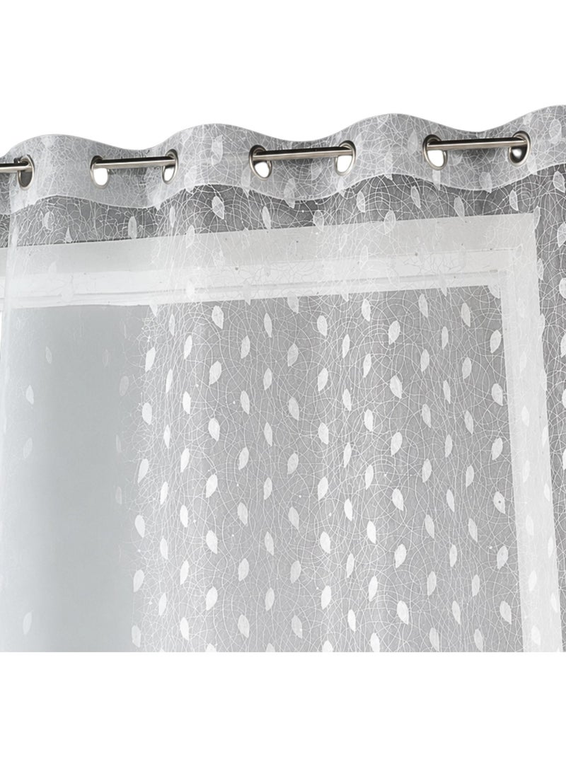 Voile de organza bordado con estampados de fantasía Blanco - Kiabi