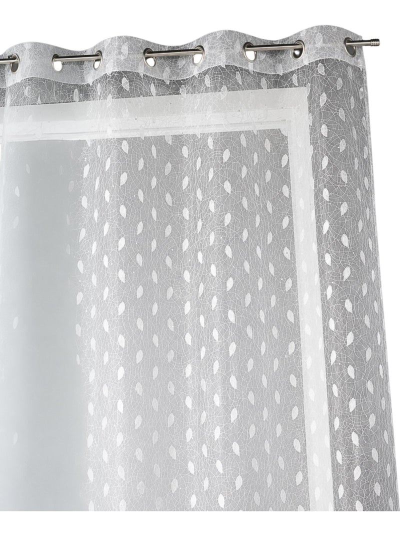 Voile de organza bordado con estampados de fantasía Blanco - Kiabi