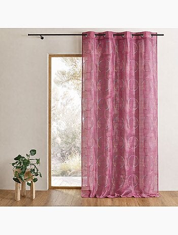 Voile de organza con círculos bordados