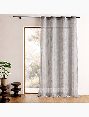 Voile de organza con rayas verticales tejidas
