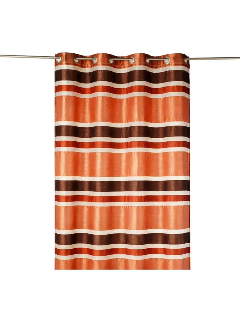 Voile de organza de colores con rayas horizontales Marrón chocolate - Kiabi