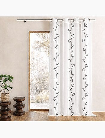 Voile de organza estampado de rayas e hilos