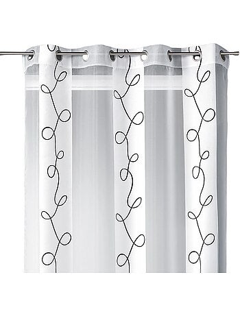 Voile de organza estampado de rayas e hilos