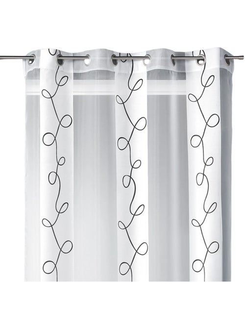 Voile de organza estampado de rayas e hilos - Kiabi Voile de organza estampado de rayas e hilos - Kiabi