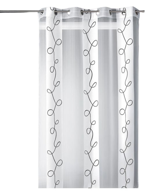 Voile de organza estampado de rayas e hilos - Kiabi Voile de organza estampado de rayas e hilos - Kiabi