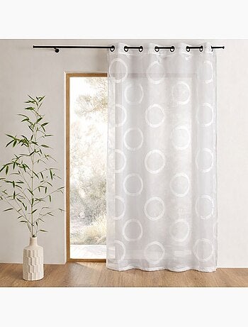 Voile de organza jacquard con estampado redondo