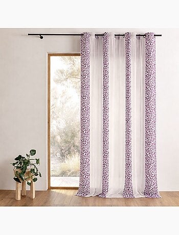 Voile de organza jacquard con motivo de follaje
