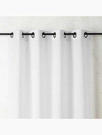 Voile de polilina en relieve flameado con ojales