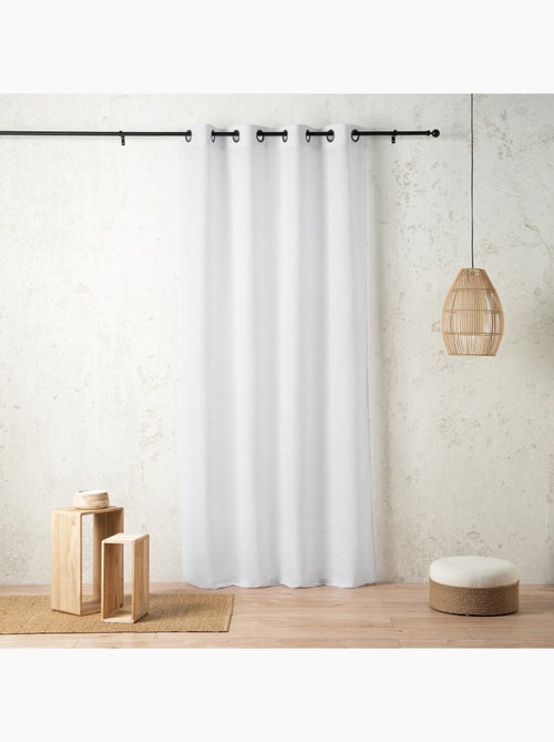 Voile de polilina en relieve flameado con ojales - Kiabi